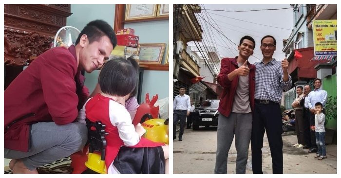 Bé H. được đưa đến thăm nhà anh Mạnh.