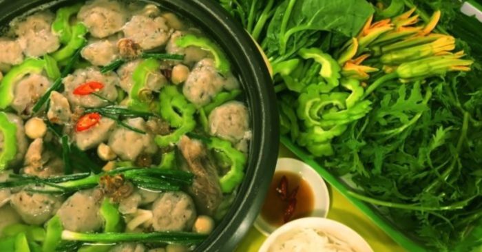 lẩu cá thác lác chua cay; lẩu cá thác lác ăn với rau gì; lẩu cá thác lác khổ qua;