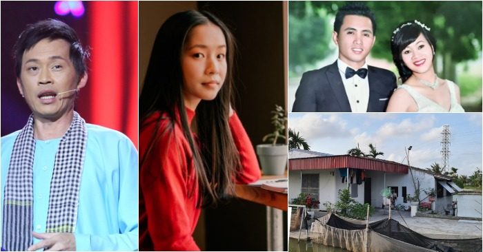 Từ trái qua: Nghệ sĩ Hoài Linh; nữ sinh Alexandra Huynh được vinh danh tại Mỹ; vợ chồng anh Trịnh Văn Khoa và căn nhà cấp 4.