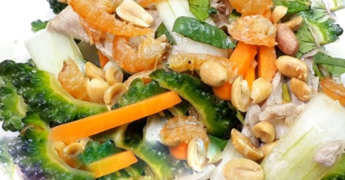 cách làm gỏi khổ qua tôm thịt ngon không bị đắng