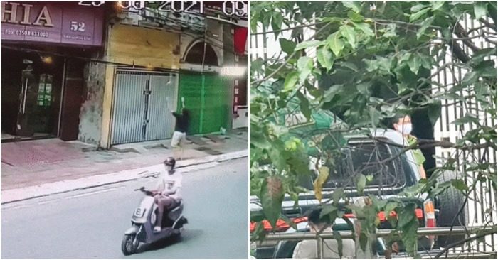 Từ trái qua: Anh Hà cứu bé gái ngã từ tầng 2 (ảnh cắt từ video); Cảnh sát khám nhà một lãnh đạo tỉnh Bình Dương