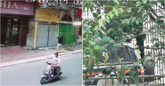 Từ trái qua: Anh Hà cứu bé gái ngã từ tầng 2 (ảnh cắt từ video); Cảnh sát khám nhà một lãnh đạo tỉnh Bình Dương