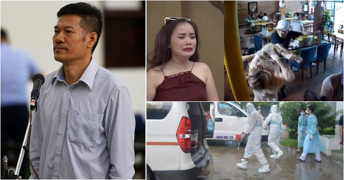 Từ trái qua: Nguyễn Nhật Cảm - cựu giám đốc CDC Hà Nội tại tòa phúc thẩm; Hoàng Yến - cô Xuyến của "Về nhà đi con" bị đánh; Thái Bình lo chống dịch (ảnh: Tuổi Trẻ/Facebook Đào Hoàng Yến/CDC Thái Bình).