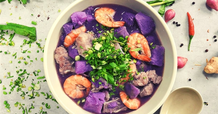 cách nấu canh khoai mỡ tôm tươi, chuẩn 5 sao, bắt cơm, chế biến món ăn, coi nau an, dễ làm, cơm.