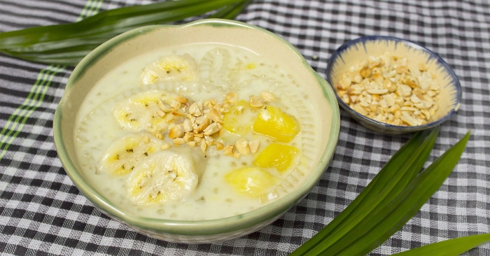 công thức làm nấu chè chuối chưng ngon ngọt béo thơm, chưng, Cách nấu chè chuối khoai lang.