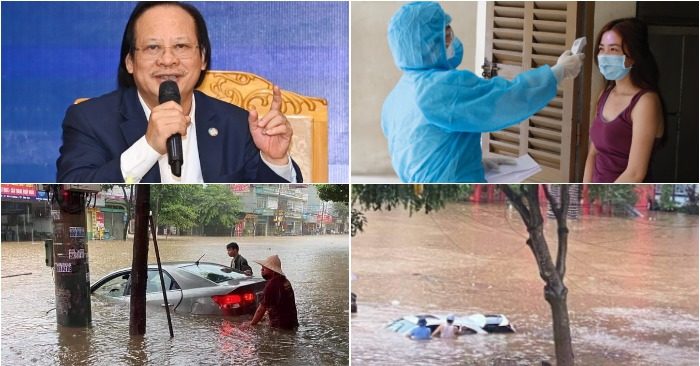 Ông Nguyễn Viết Nhung, Giám đốc Bệnh viện Phổi Trung ương - người đề xuất cách ly F0 tại nhà; kiểm tra sức khoẻ người cách ly tại ký túc xá Đại học Quốc gia TP. HCM; mưa lớn ở TP. Lào Ca