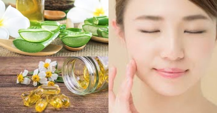 Sự kết hợp của nha đam và vitamin E giúp chị em sở hữu làn da trắng hồng, mịn màng và sạch thâm nám