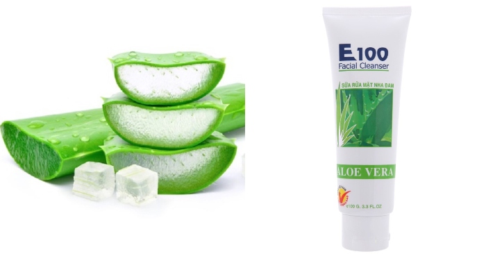 Sữa rửa mặt E100 có an nắng không; lành vết; cách thực hiện; ép nha đam; cải thiện; nám tàn nhang.